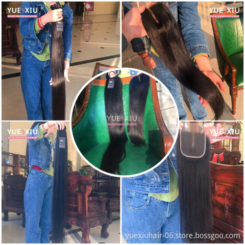 Wholesale 10A Grade Mink Brazilian Straight Human Hair Weave Bundles With Closure 100% Human Hair Extension